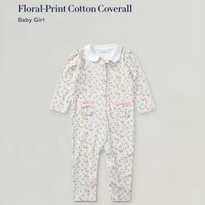 Ralph Lauren 6M Floral-Print Cotton Coverall